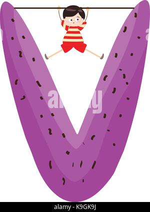 Illustration of a Kid Leaning on a Letter G Stock Vector Image & Art ...