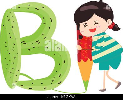 Illustration of a Kid Leaning on a Letter C Stock Vector Image & Art ...