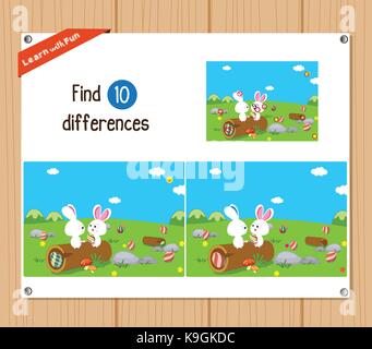 Find differences (Happy easter) Stock Vector