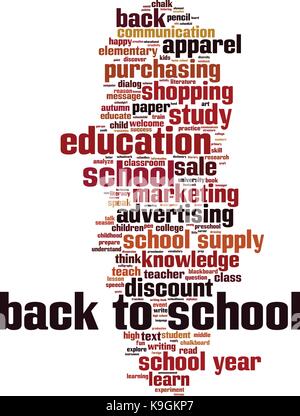 Back to school word cloud concept. Vector illustration Stock Vector ...