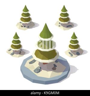 Christmas tree in a snowdrift Stock Vector