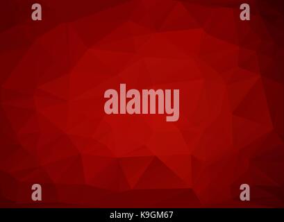 polygonal red mosaic background Stock Vector