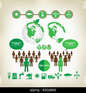 environment elements infographics Stock Vector