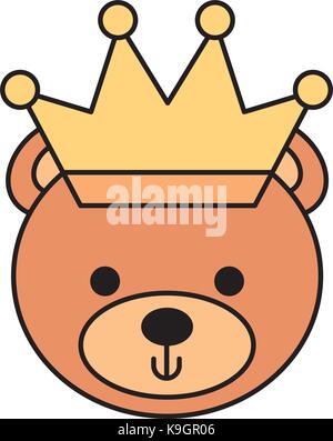 Teddy bear with a clearance crown