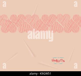 valentine Love hearts retro background Stock Vector