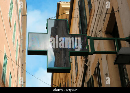 Pharmacy Green Cross Sign or Drug Store Symbol Stock Photo