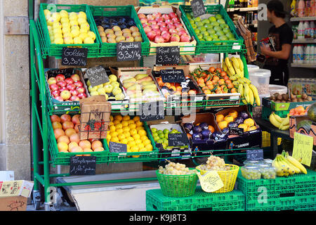 Aix-En-Provence, France - October 21, 2016: Fruit Stand in Front of the Proxi Store in City Center. Aix-en-Provence in France Stock Photo