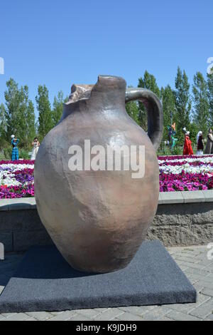 Astana, Kazakhstan - Exhibit in ethnic festival in summer 2017 Stock Photo