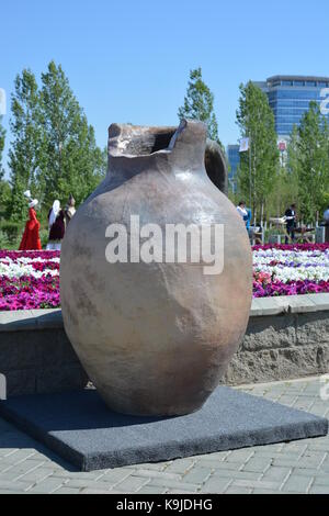 Astana, Kazakhstan - Exhibit in ethnic festival in summer 2017 Stock Photo