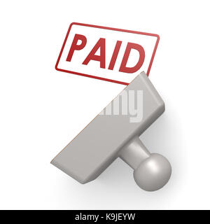 Paid stamp Stock Photo