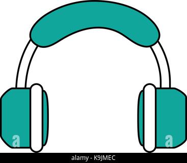 earphones device with music notes Stock Vector Image & Art - Alamy