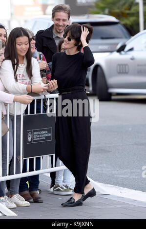 San Sebastian, Spanien. 22nd Sep, 2017. Paz Vega is seen arriving at 65th San Sebastian Film Festival on September 22, 2017 in San Sebastian, Spain. Credit: Geisler-Fotopress/Alamy Live News Stock Photo