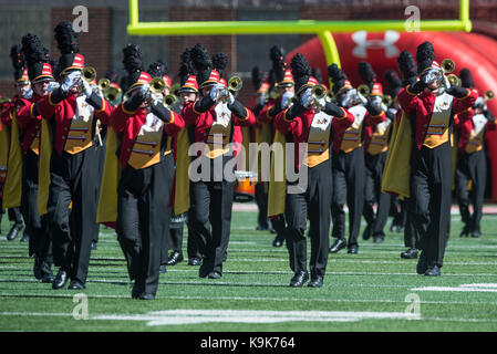 Annapolis, Maryland, USA. 23rd Sep, 2017. The University of Maryland marching band performs before the game held at the Capital One Field at Maryland Stadium, College Park, Maryland. Credit: Amy Sanderson/ZUMA Wire/Alamy Live News Stock Photo