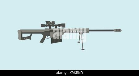 Premium Vector  50cal caliber sniper rifle big gun