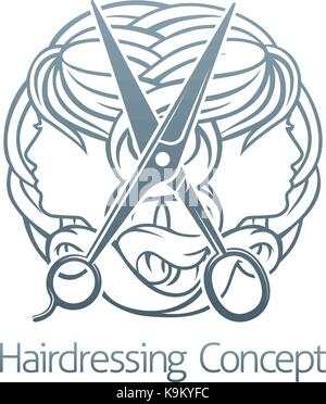 Hair Salon Stylist Hairdresser Concept Stock Vector