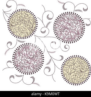 the ornate seamless border in Eastern style. Golden element for design. Outline vintage pattern for invitations birthday and greeting cards wallpaper. Stock Photo