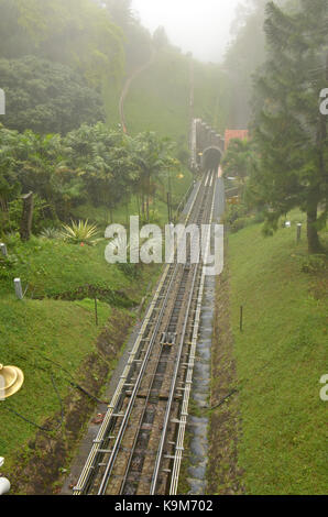 Built on Penang hill this funicular railway is popular with tourists and locals on the island of Penang, Malaysia Stock Photo