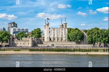 Tower of London on the River Thames, London, England, United Kingdom Stock Photo