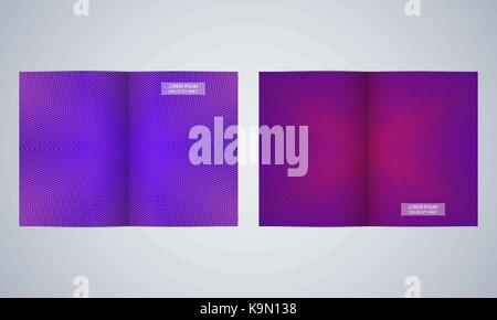 Bi fold brochure template layout, flyer, cover, annual report, magazine in A4 size. Minimalist geometric abstract background. Vector illustration. Stock Vector