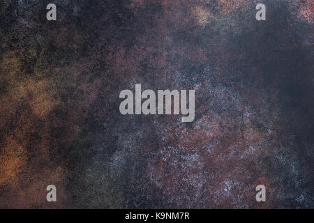 Black rusty metal background - rustic empty copy space for text Stock Photo