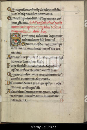 Psalter Douay Rheims An illustration from the 12th-century Psalterium Triplex, St John's ...
