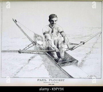 Paul Flouest, champion de France d'aviron, octobre 1888 Stock Photo