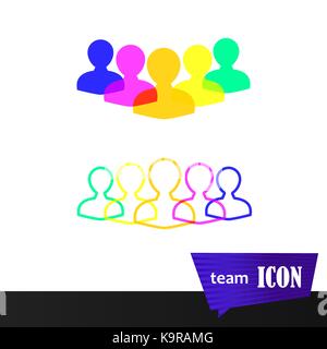 Characters symbol for your website interface design. Sign crowd vector illustration. Stock Vector