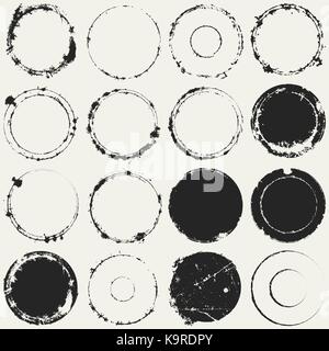 Distressed Thin Stamps Stock Vector