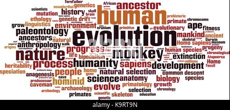 Evolution word cloud concept. Vector illustration Stock Vector Image ...