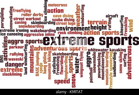 BASE jumping word cloud concept. Vector illustration Stock Vector Image