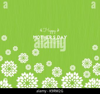 happy mother day greeting card with flowers Stock Vector