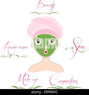 Beauty and Care logo template set Stock Vector