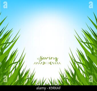 spring fresh grass background Stock Vector