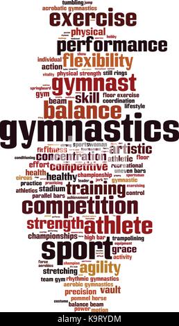 Gymnastics word cloud concept. Vector illustration Stock Vector Image ...