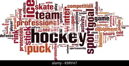 Ice hockey word cloud concept. Vector illustration Stock Vector Image ...