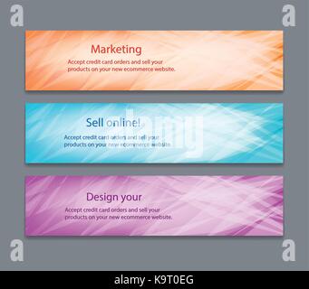 Website header or banner set with beautiful design Stock Vector