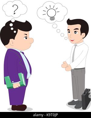 Presentation of ideas with boss Stock Vector