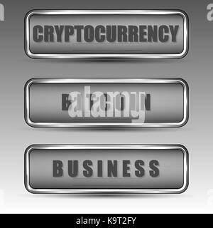 Vector illustration different text in square format Stock Vector