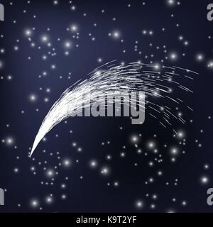 White Falling Star Stock Vector