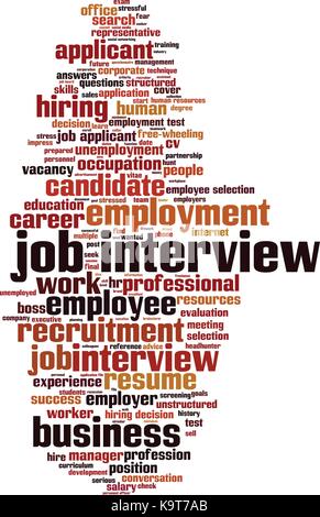 Job interview word cloud concept. Vector illustration Stock Vector ...