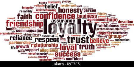 Loyalty word cloud concept. Vector illustration Stock Vector