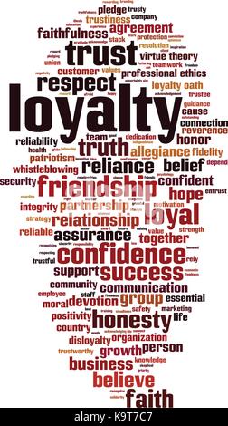 Loyalty word cloud concept. Vector illustration Stock Vector