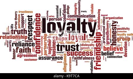 Loyalty word cloud concept. Vector illustration Stock Vector