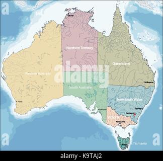 Map of Australia Stock Vector