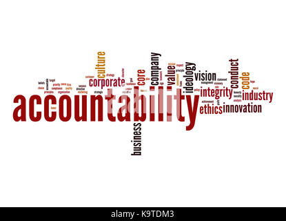 Accountability word cloud Stock Photo - Alamy