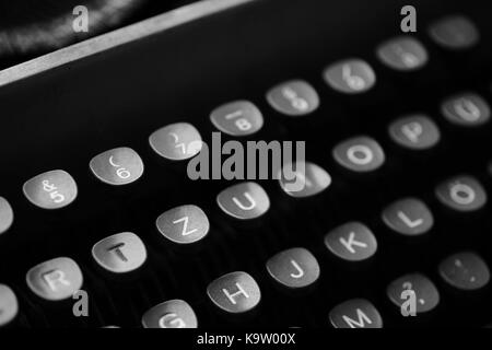Keys with letters on an old typewriter Stock Photo