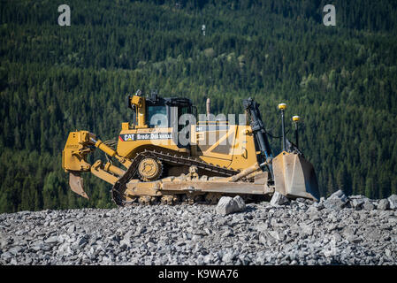 BAGN, NORWAY - 25. AUGUST, 2017: building a new tunnel in the Bagn, Norway, Scandinavia, Europe. Stock Photo