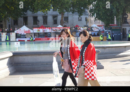 Trafalgar Square, UK. 24th Sep, 2017. Japan Matsuri 2017 took place in Trafalgar Square, London. A festival of Japanese culture with food, music, dance, martial arts and much more. The festival is now in its 9th year. Credit: Keith Larby/Alamy Live News Stock Photo