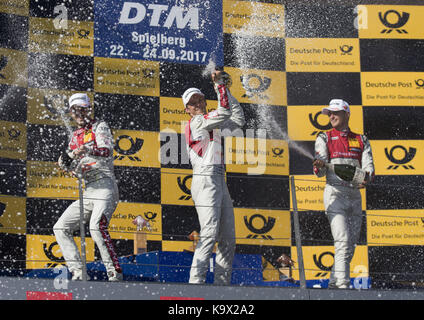 Motorsports: DTM 08 Spielberg 2017,  Jamie Green, Mattias Ekström, Nico Müller | Verwendung weltweit Stock Photo