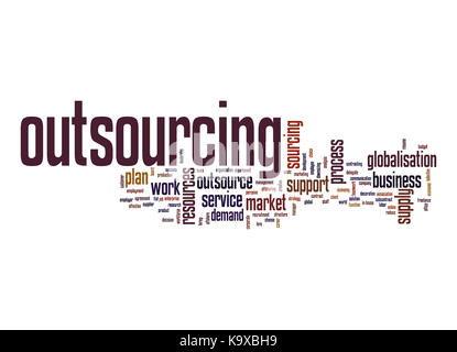 Outsourcing word cloud Stock Photo